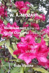 Titelseite zu Tibor Vargas Ausgabe von Mozarts Violinkonzert KV 216